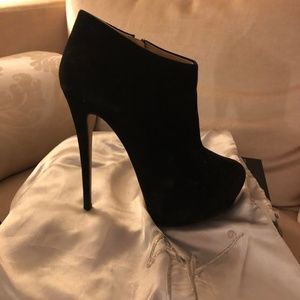 Giuseppe Zanotti Black Suede Ankle Booties